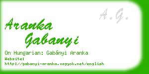 aranka gabanyi business card